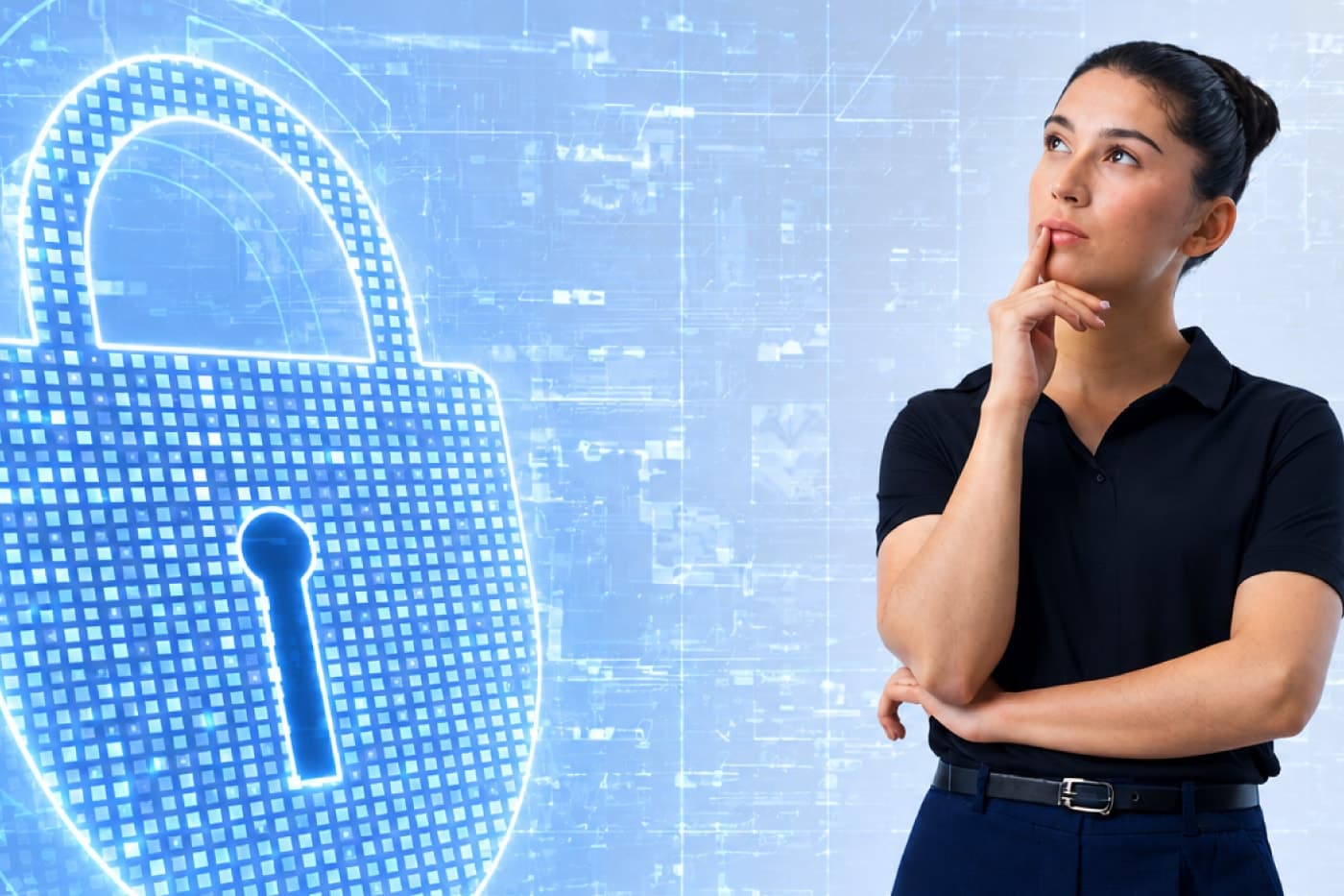 Cybersecurity specialist reviewing defensive controls