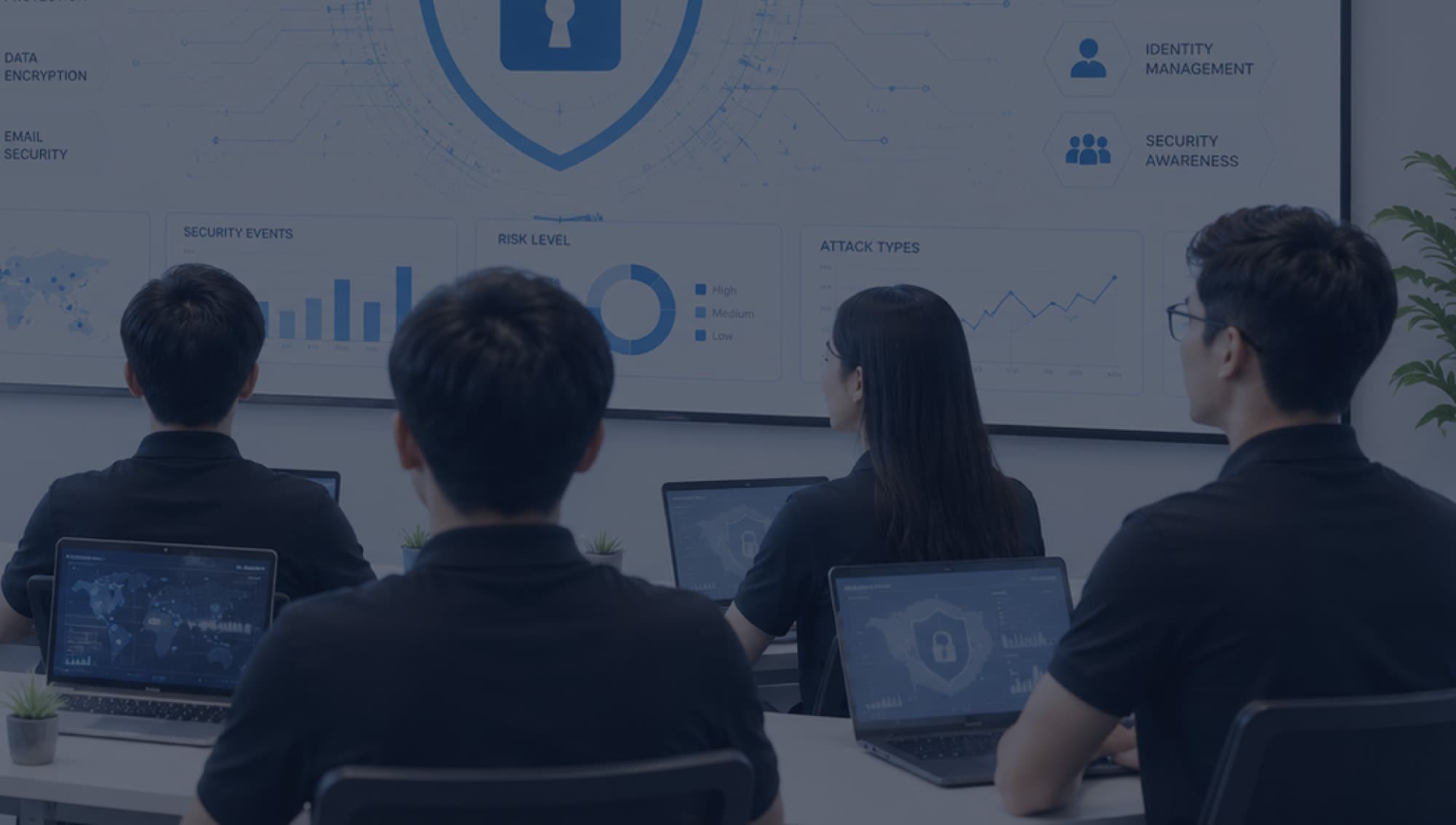 Cybersecurity Certification Training visual showing Movaci managed technology and security operations