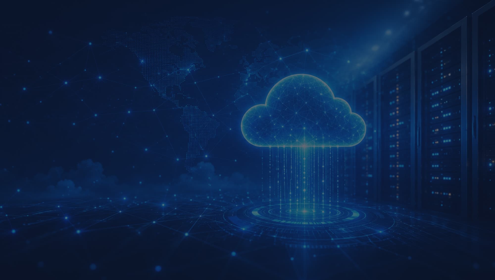 Managed Cloud Hosting and Secure Infrastructure visual showing Movaci managed technology and security operations