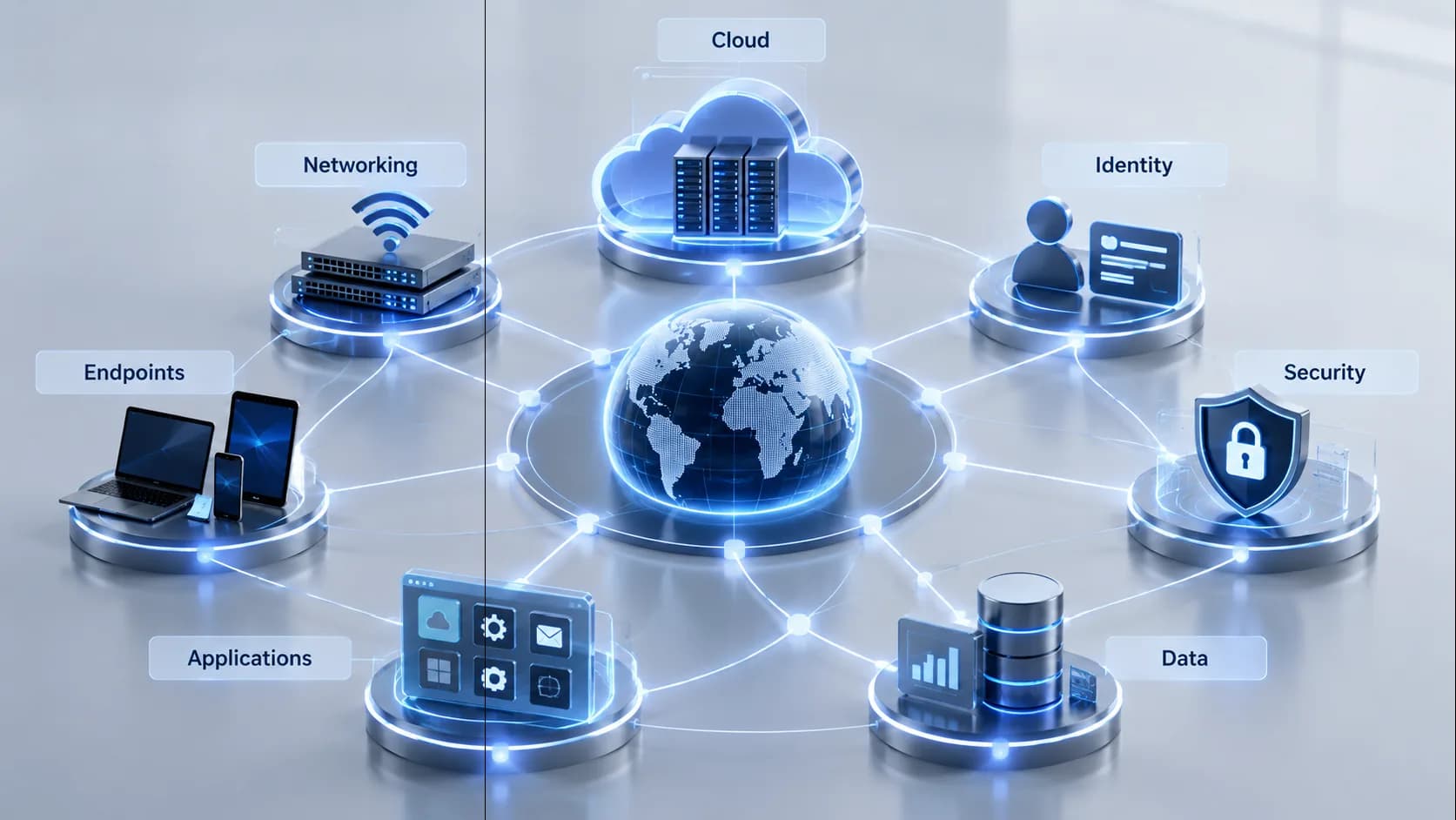 Cloud, networking, identity, security, endpoints, applications and data as one connected environment