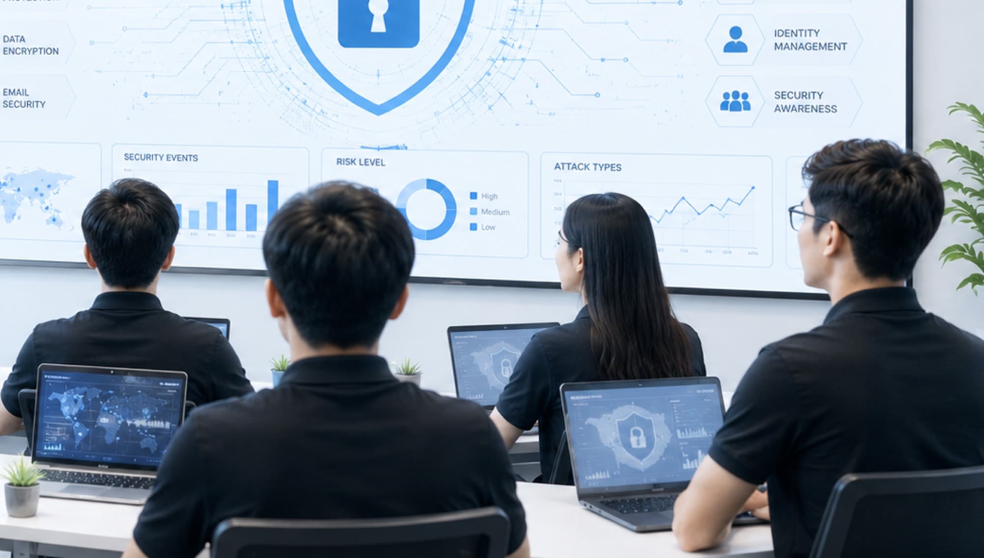 Collaboration and Communications IT Services visual showing Movaci managed technology and security operations